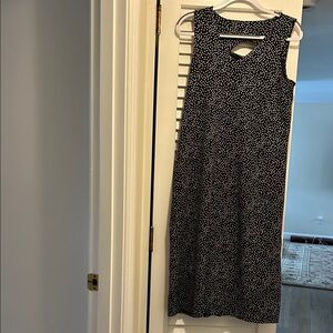 J. Jill Black and White polka dot Midi Dress
